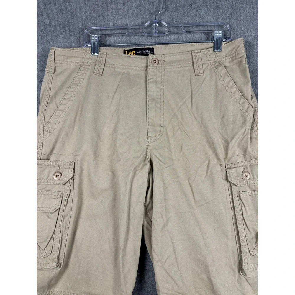 Lee Cargo Shorts Mens 36 Tan Khaki Cotton Utility 102183322